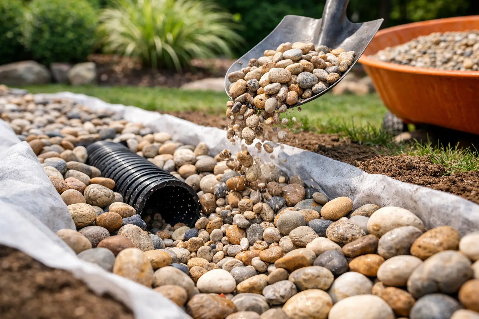 Choosing River Gravel for Drainage Projects